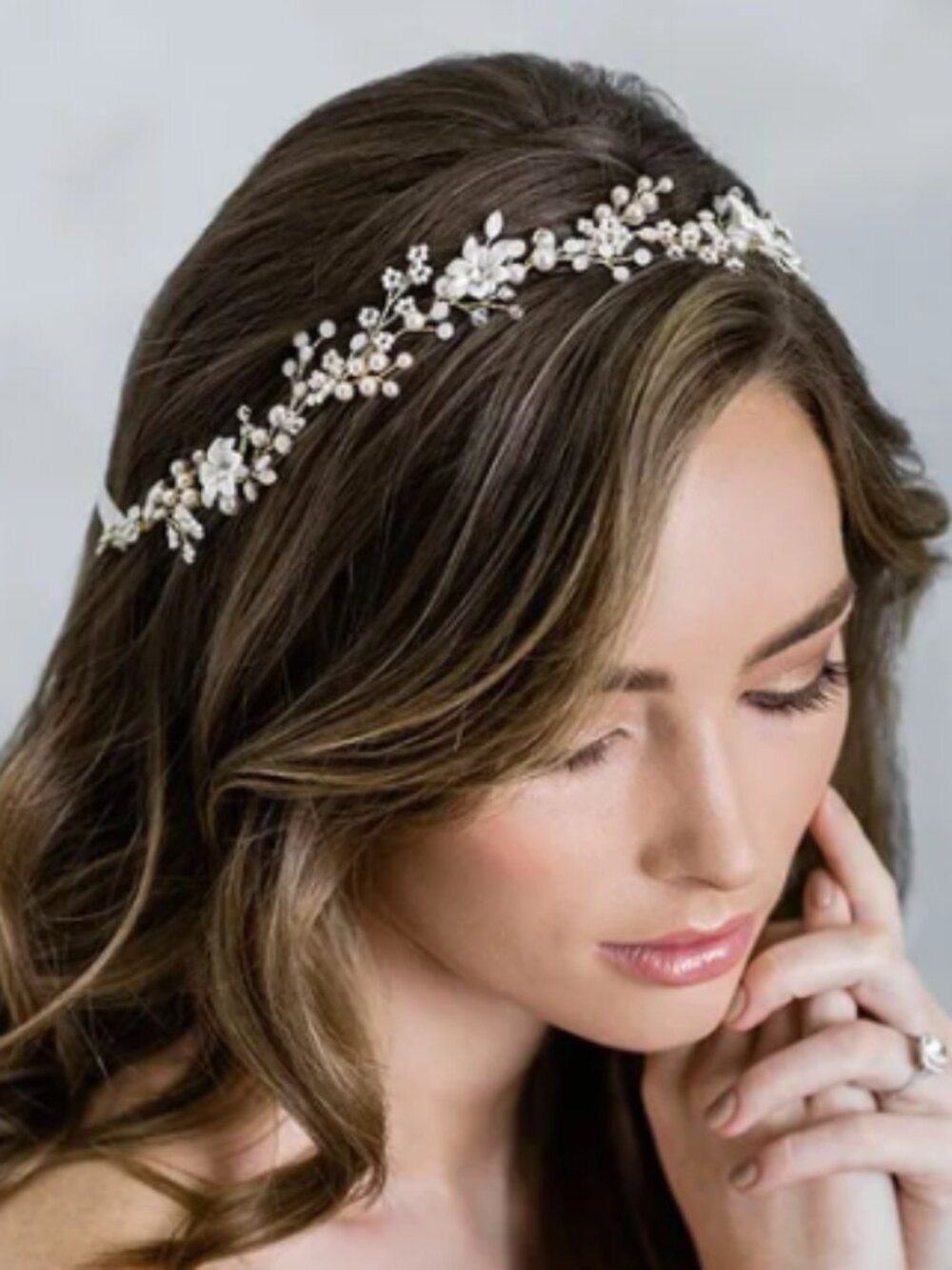 Bridal Headband Bel Aire 2121 Gold/Ivory NWT - Picture 2 of 6